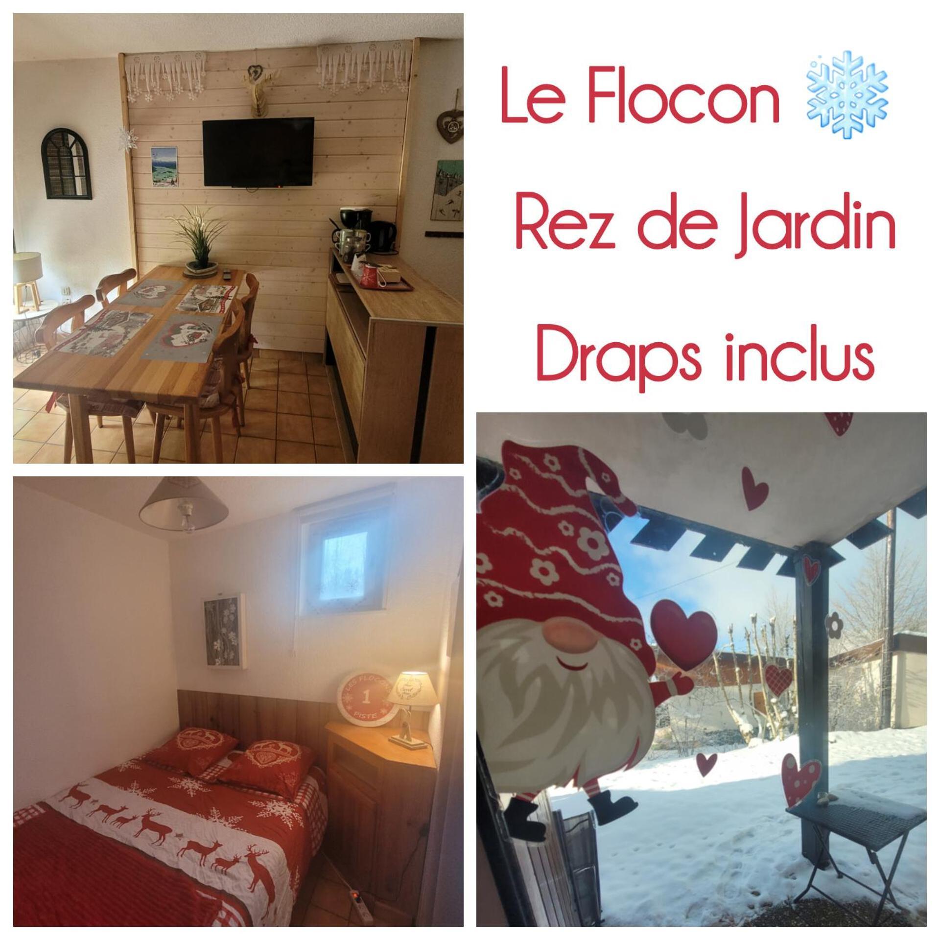 Appartement Le Flocon, Joli Petit Cocon 4 Pers En Rez De Jardin Draps Inclus Les Rousses Exterior foto